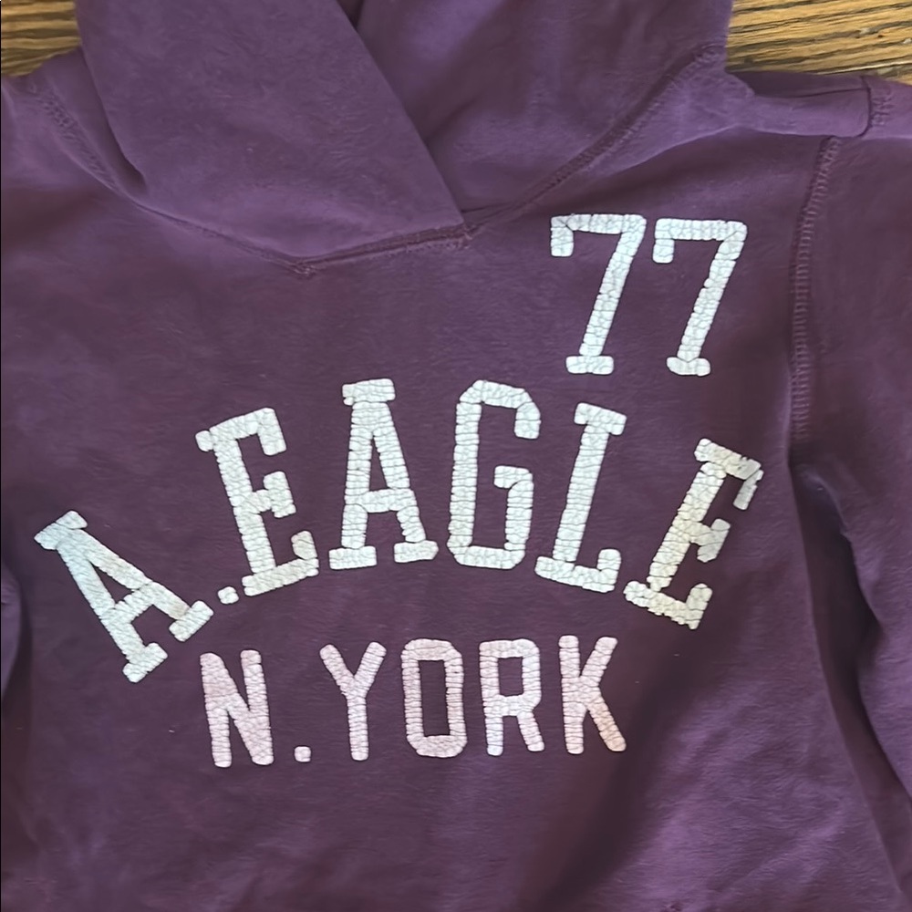 American Eagle Purple Long Sleeve Hoodie - Picture 2 of 9